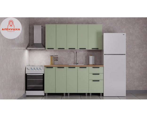 Кухонный гарнитур Лаванда 1.6 фисташка